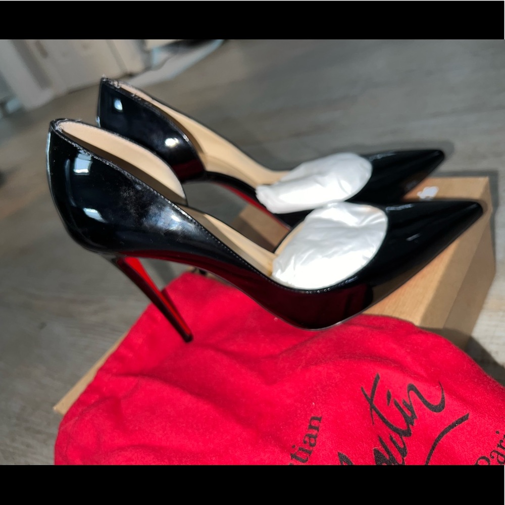 Christian Louboutin Iriza 100 patent heel 38.5 black